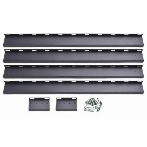 Powder Coated Heavy-duty Steel Adjustable Multifunctional Storage Bin Rail System Overhead Ceiling Rack