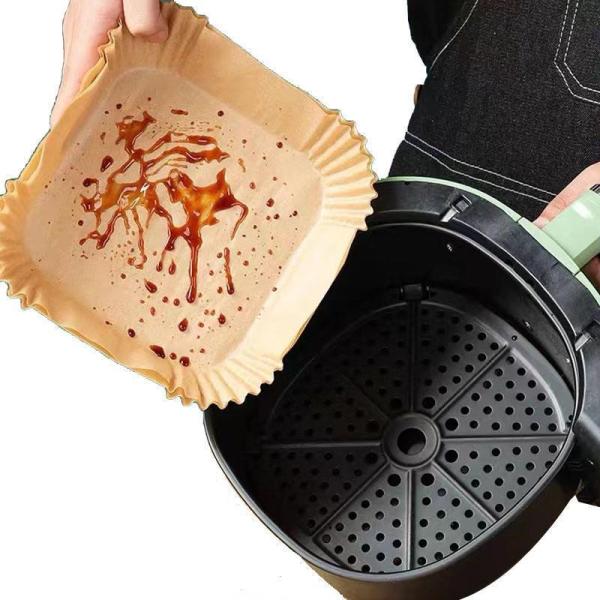 Square Non-Stick Waterproof Baking Cooking Parchment Air Fryer Disposable Paper Liner