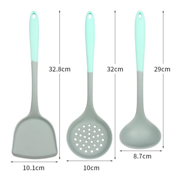 Food Grade Silicone Kitchen Utensils Set for Non-stick Cooking Tools 670g Home Kitchen
