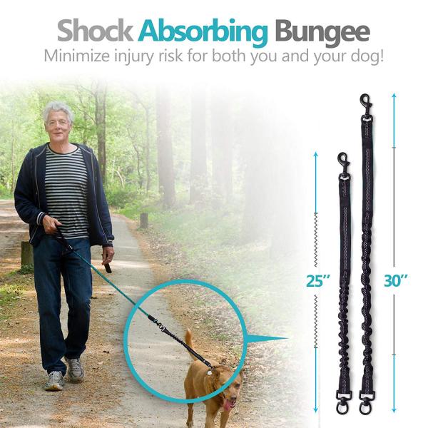 No Slip Reflective Dog Leash Heavy Duty Rope Anti - Pull For Shock Absorption