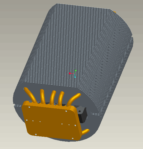 disipador de calor de aluminio de las aletas 500W con el tubo de calor 10pcs para la luz del LED, diámetro de 8m m