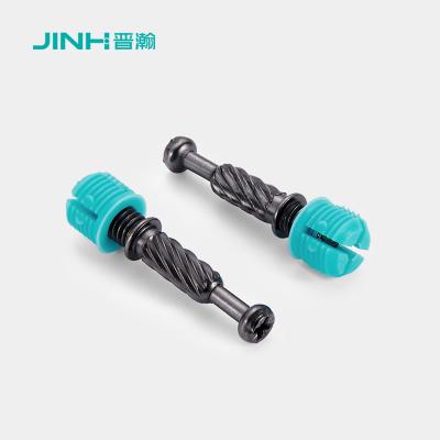 32 mm de aço laminado a frio minifix parafusos de ligação com dowel de nylon, hardware de móveis
