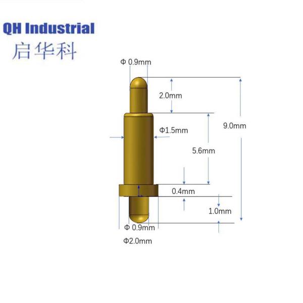 Double Ends 9.0mm Length 5uin 10uin Gold Plated Gold PCB Mount SMA Rf SMT DIP RF Current Signal Pogo Pin