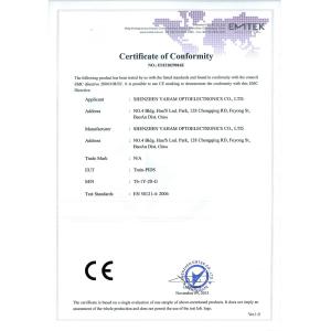 Yaham Optoelectronics Co., Ltd. Сертификации