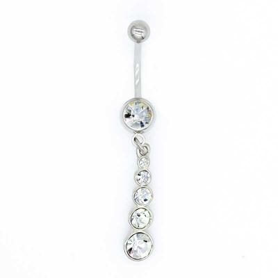 Joia sexy longa 14G 1.6mm Crystal Belly Bars das perfurações do umbigo