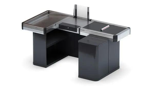 Customized Supermarket Checkout Counter Cold Rolled Steel Cashier Counter
