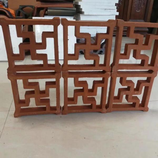 Блоки стены экрана на открытом воздухе терракотовой вентиляции пустотелых кирпичей глины Handmade терракотовые