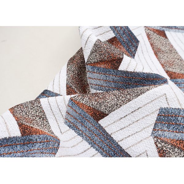 100% Polyester Modern Zigzag Geometric Jacquard Fabric for home textile