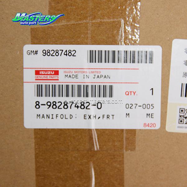 Masters 8-98287482-0 Manifold de escape frontal 8982874820 Para ISUZU 6HK1