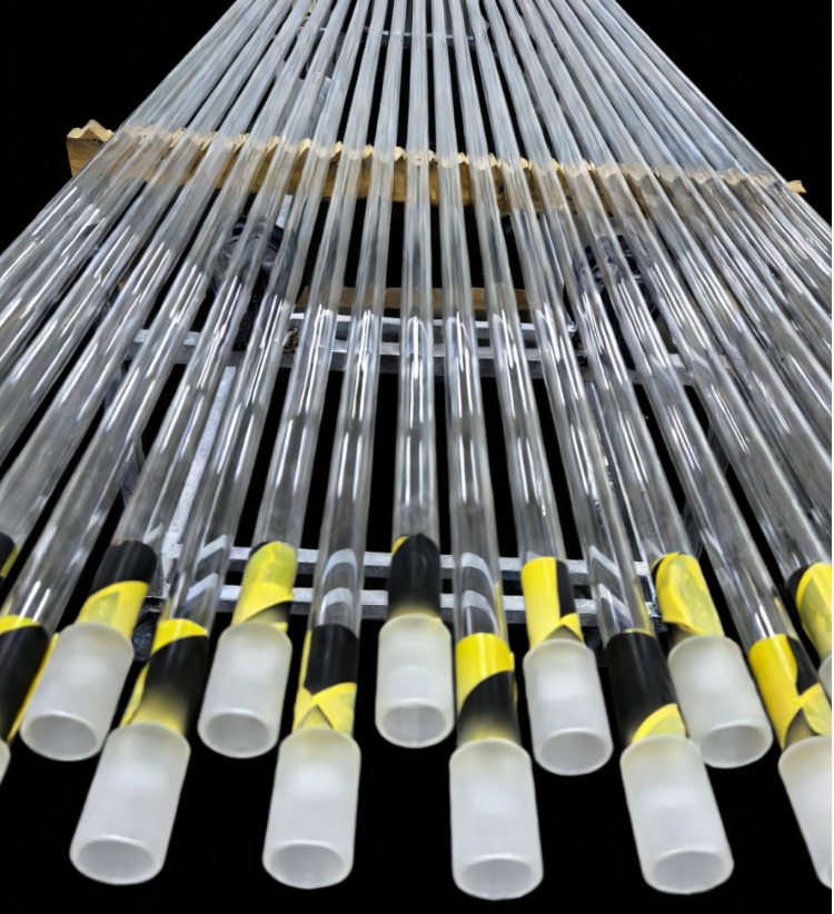 Ozone Free Clear Quartz Pipe Custom Processing Services Bending Cutting Welding