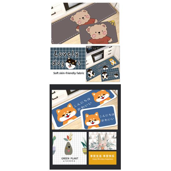 Customized Cartoon Washable Kitchen Carpet Absorbent Diatom Mud Mat