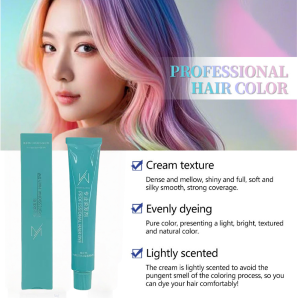 OEM Herbal Premium Hair Dye Cream Professional Salon Use Permanent Color Hair Dye Factory Supply