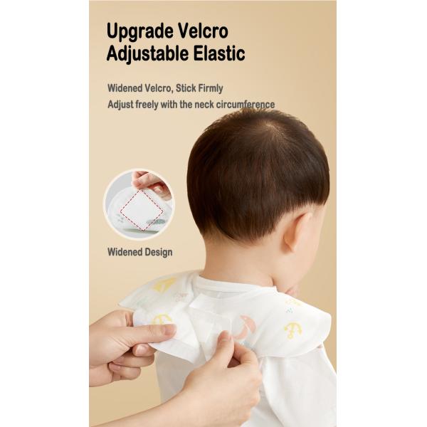 Одноразовые пищевые бибки для малышей с индивидуальным цветом для удобной и чистой еды