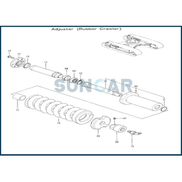 9114489 Seal Repair Kit Fits Track Adjuster HITACHI EX60-2 EX60-3