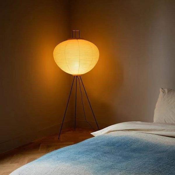Lâmpadas de assoalho de papel do arroz de Art Deco Floor Lamp Modern do metal do diodo emissor de luz 120cm x 53cm