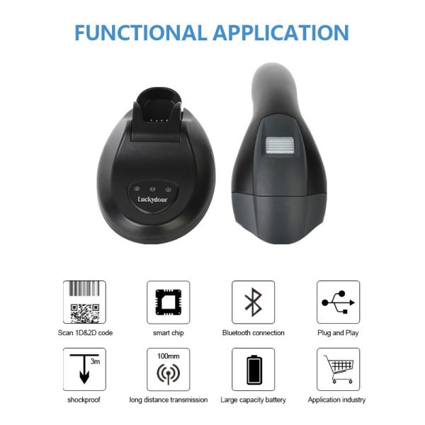 Беспроводной Imager CMOS блока развертки штрихкода Bluetooth 1D 2D с поручая основанием/стойкой