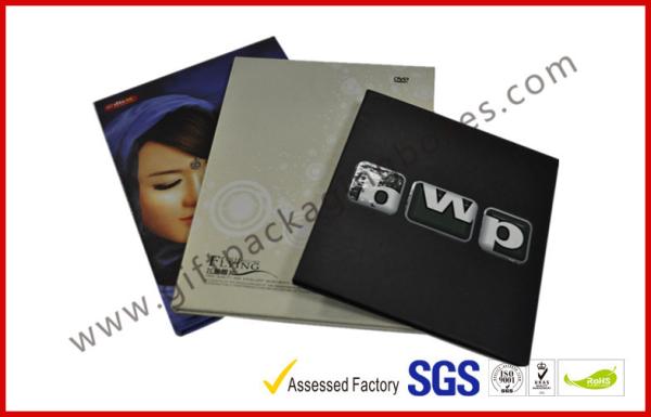 Rectangle Book Shape Hard Cover Gift Packaging Boxes , Offset Printed CD Holder Gift Packaging Boxes