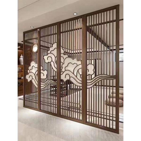 Luxury Stainless Steel Metal Screen Partition Modern Metal Partition Screen