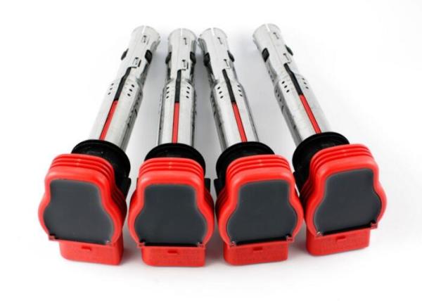 Bobina de ignição vermelha VOLKSWAGEN do elevado desempenho 06E 905 115/A/B/C/D/E/F para o veículo