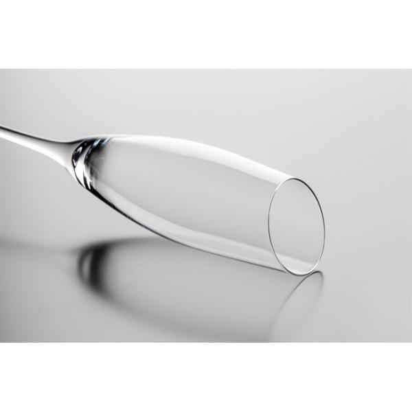 6Oz Crystal Glass Drinking Goblets 173ml Long Stem Angled Champagne Flutes