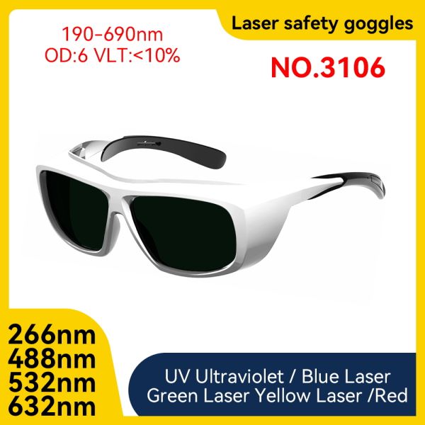 LASER SAFETI GLASSES laser protection glasses for laser laser protective glasses 190-690nm 266nm 532nm 632nm Uv Ultraviolet blue Laser Green Laser Laser safety glasses co2 laser protection glasses