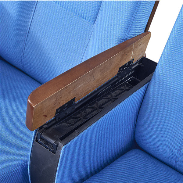 Sky Blue Fade Resistant 3 Seat Theater Seating / Folding Cinema Chairs