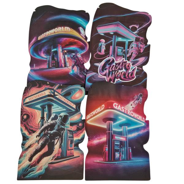  Irregular Shape Die Cut Mylar Bags For Cookie GummiesTobacco PET Plastic Bag With Child Proof Zipper Bags