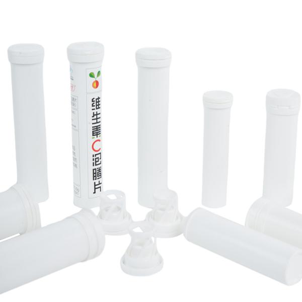 Plastic Packaging Empty Vitamin C Effervescent Tablet Bottle with Desiccant Cover