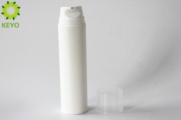 200ml Airless Empty Cosmetic Bottles , White Color Plastic Lotion Pump Bottle