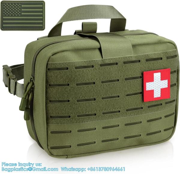 Tactical Molle Medical Pouch Of Upgraded Size, First Aid Pouch Large Capacity IFAK Pouch Molle EMT Pouch Detachable