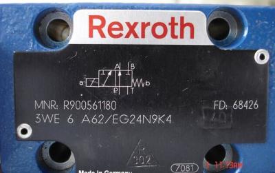 Rexroth 3WE 6 A6X/EG24N9K4  MNR:R900561180 Directional spool valves, direct operated, with solenoid actuation