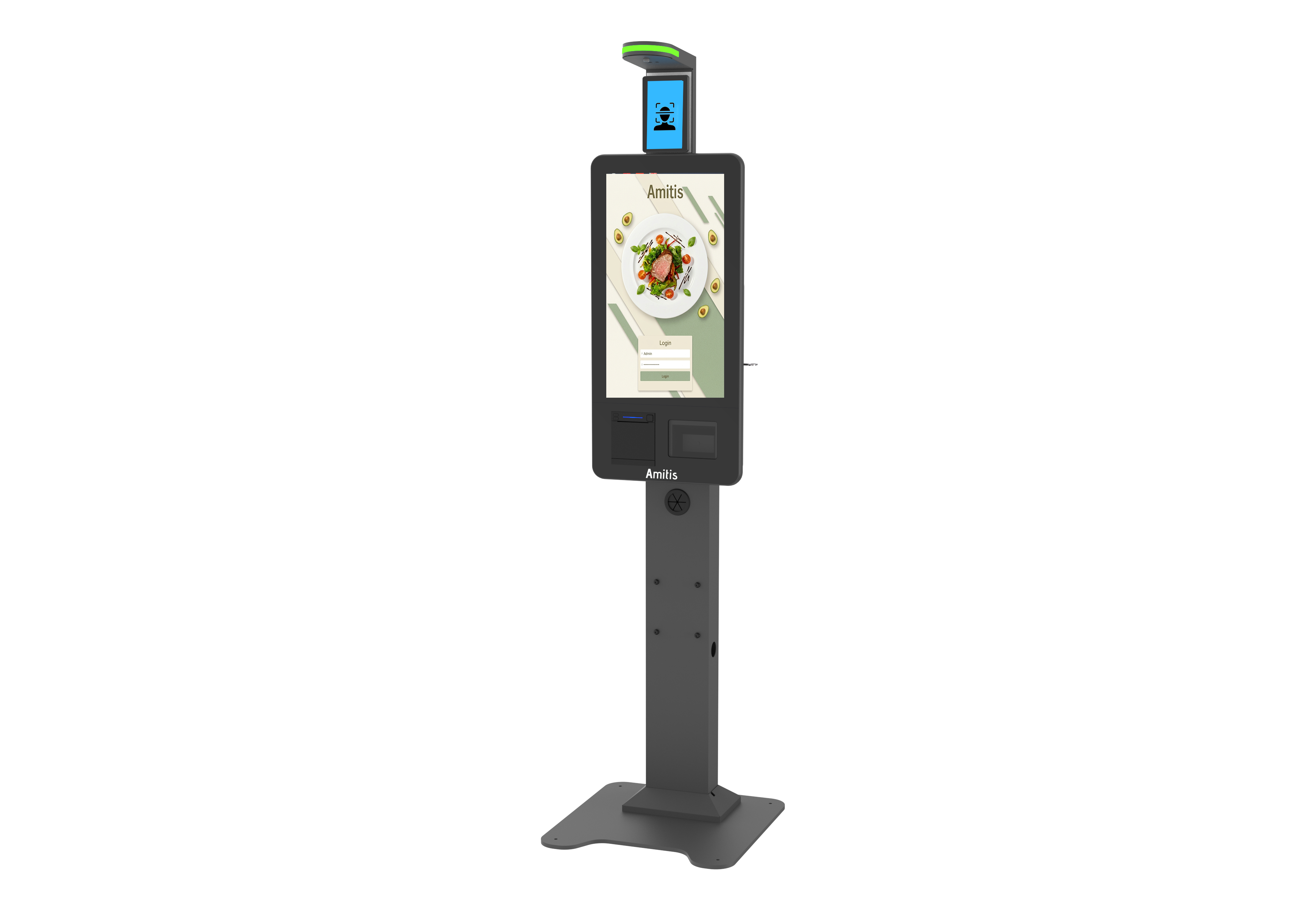 21.5 Inch Retail Self Service Terminal Kiosk Android Self Checkout Kiosk With AI Camera & Thermal Printer