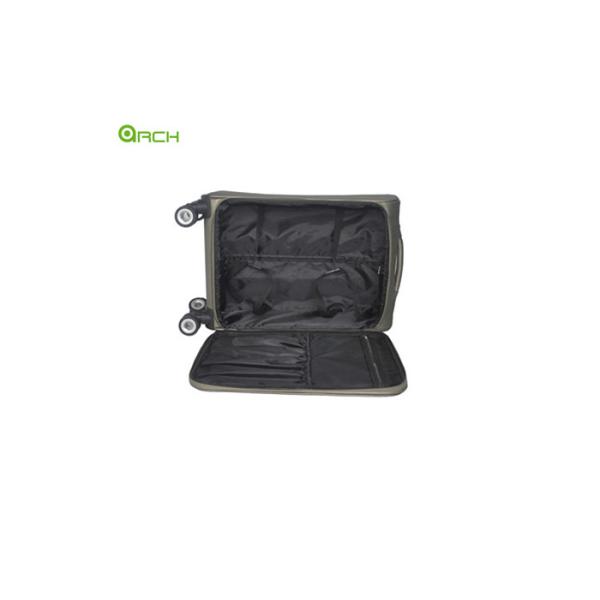 Elegant PU Soft Sided Luggage with Two Spinner Wheels and Internal Trolley System