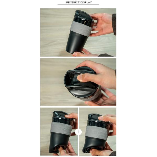 Biodegradable Reusable 12OZ Collapsible Silicone Coffee Cup