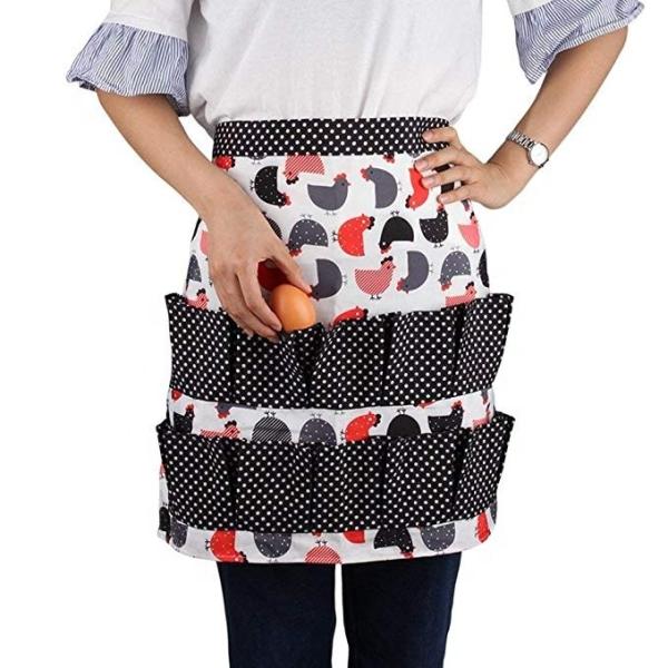 PET Egg Gathering Apron With Pockets , Polyester Apron Housewife Farmhouse