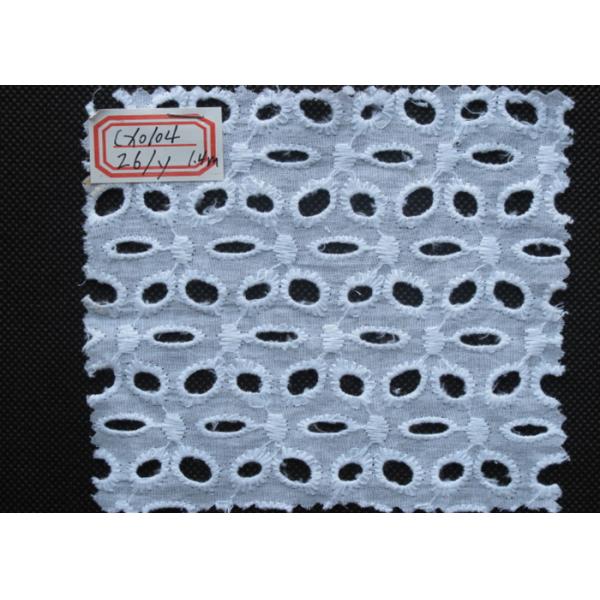 100% Cotton Embroidery Eyelet Lace Trim For Dress Cap Shirt CY-CX0104