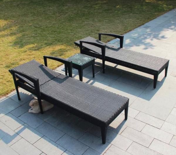 Outdoor wicker swimming pool side furniture outdoor lounge chair rattan garden reclining chaise sun lounger Chair