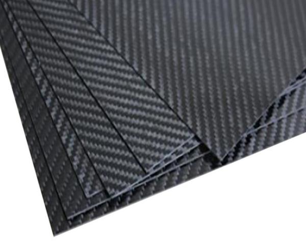 Glossy 1mm Carbon Fiber Sheet 3K Twill Impact Resistant For Contruction Parts