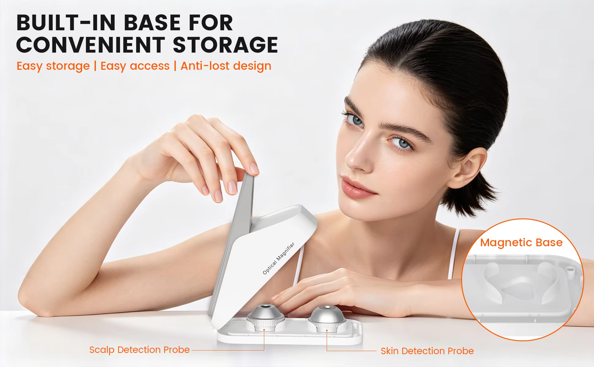 15.6 Inches Touchscreen 2 Probes 5 Languages Scalp and Face Skin Analysis machine