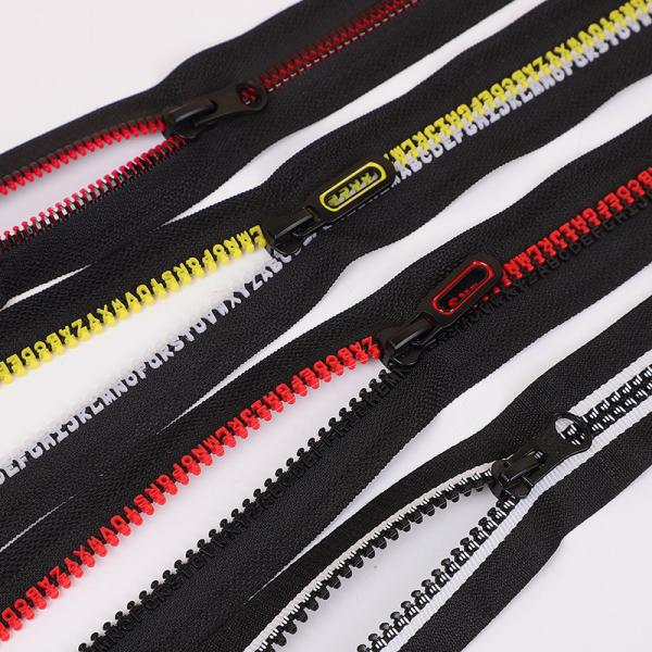 Hard Thick Precision #5 Resin Zipper Gold Tooth Zipper For Fire Resistant Jackets