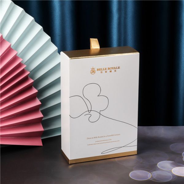 Custom Printed Drawer-Style Gift Box (White Cardstock) – Versatile Packaging For Towels Socks Cosmetics Jewelry & Flower Tea Sets