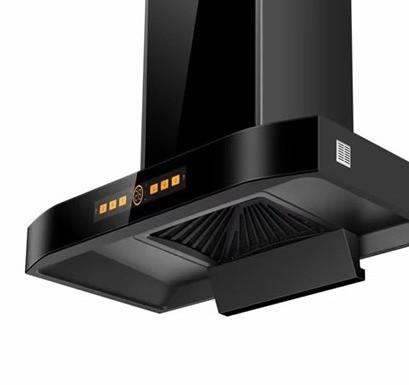 Glass Stainless Steel T Shape Chimney Hood Electric Range Hood 220V