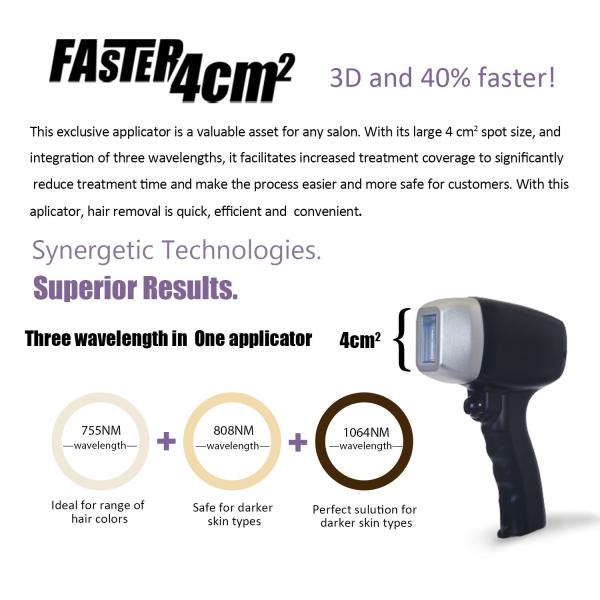 Diode 808 Laser Hair Removal Machine , Professional Laser Hair Removal Machine 3 Waves