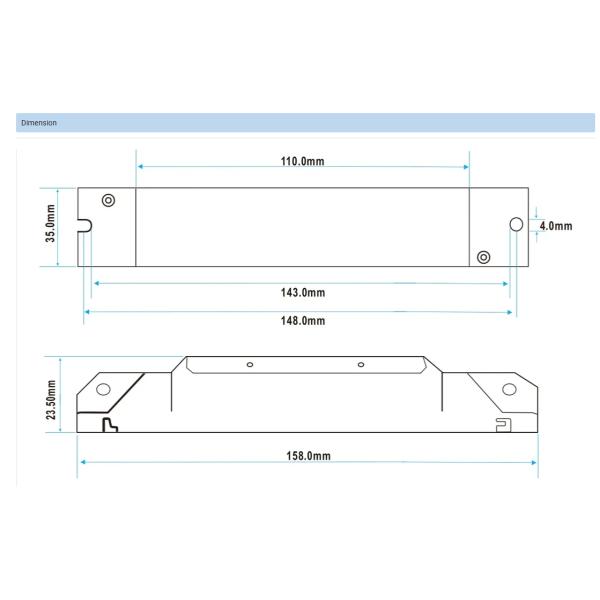 El conductor LED de emergencia 2000-ciclo 4W de amplio voltaje 100-347VAC Smart-protected LiFePO4 Powerpack Balasto de luz de pánico con prueba automática 5 años de garantía