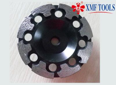 4 Inch / 6 Inch Double Row Diamond Cup Grinding Wheel Black T Shape 125mm 180mm