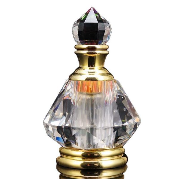 Floral Crystal Perfume Bottle Wedding Gift 82X50X50MM