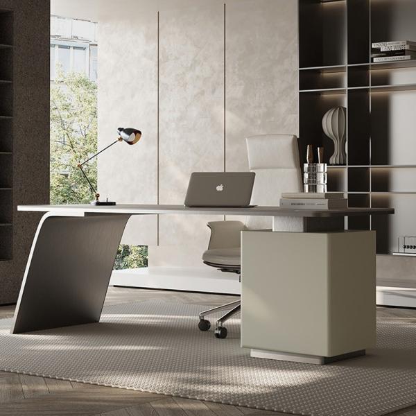 Metal High Grade Boss Computer Desk Multi Shelf Locker Study Writing Desk