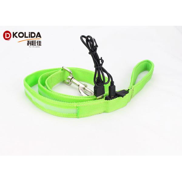 USB Rechargeable 47.2 Inch 120cm Led Light Dog Leash Night Safety Pet Leash Neon Green