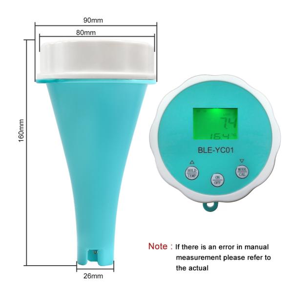スマート ブルートゥース プール 水検査器 6 イン 1 PH/EC/TDS/ORP/CL/Temp Meter プール水道用
