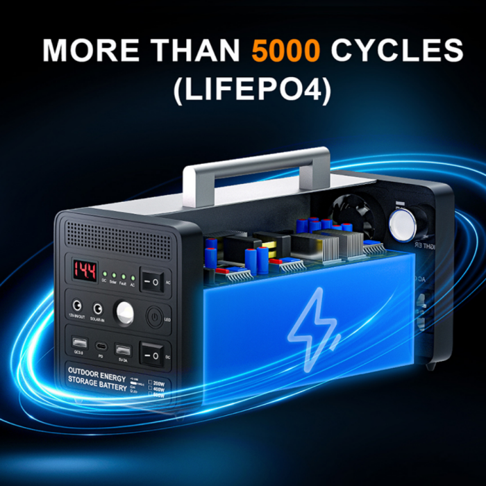 Водостойкость 200w 400w и 600w Модифицированная синусовая волна наружная портативная электростанция для кемпинга